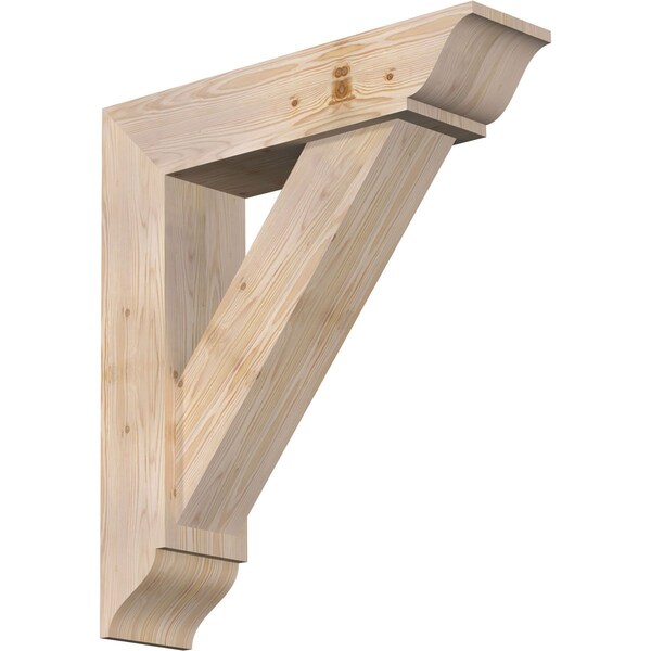 Ekena Millwork Traditional Traditional Smooth Bracket w/ Offset Brace, Douglas Fir, 7 1/2"W x 30"D x 34"H BKT0806X30X34TRA01SDF - main